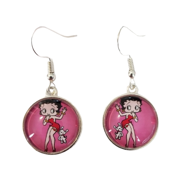 Handcrafted Betty Boop Earrings - Picture 1 of 4